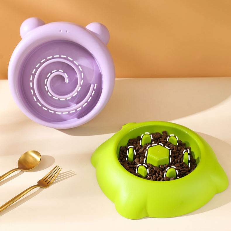 ชามอาหารสัตว์เลี้ยงป้องกันสำลัก