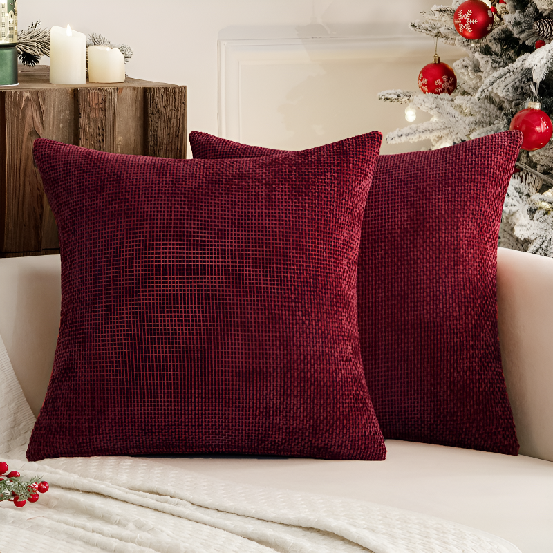 부드러운 굵은 실 셰니르 쿠션커버 미니멀 스타일 소파 쿠션