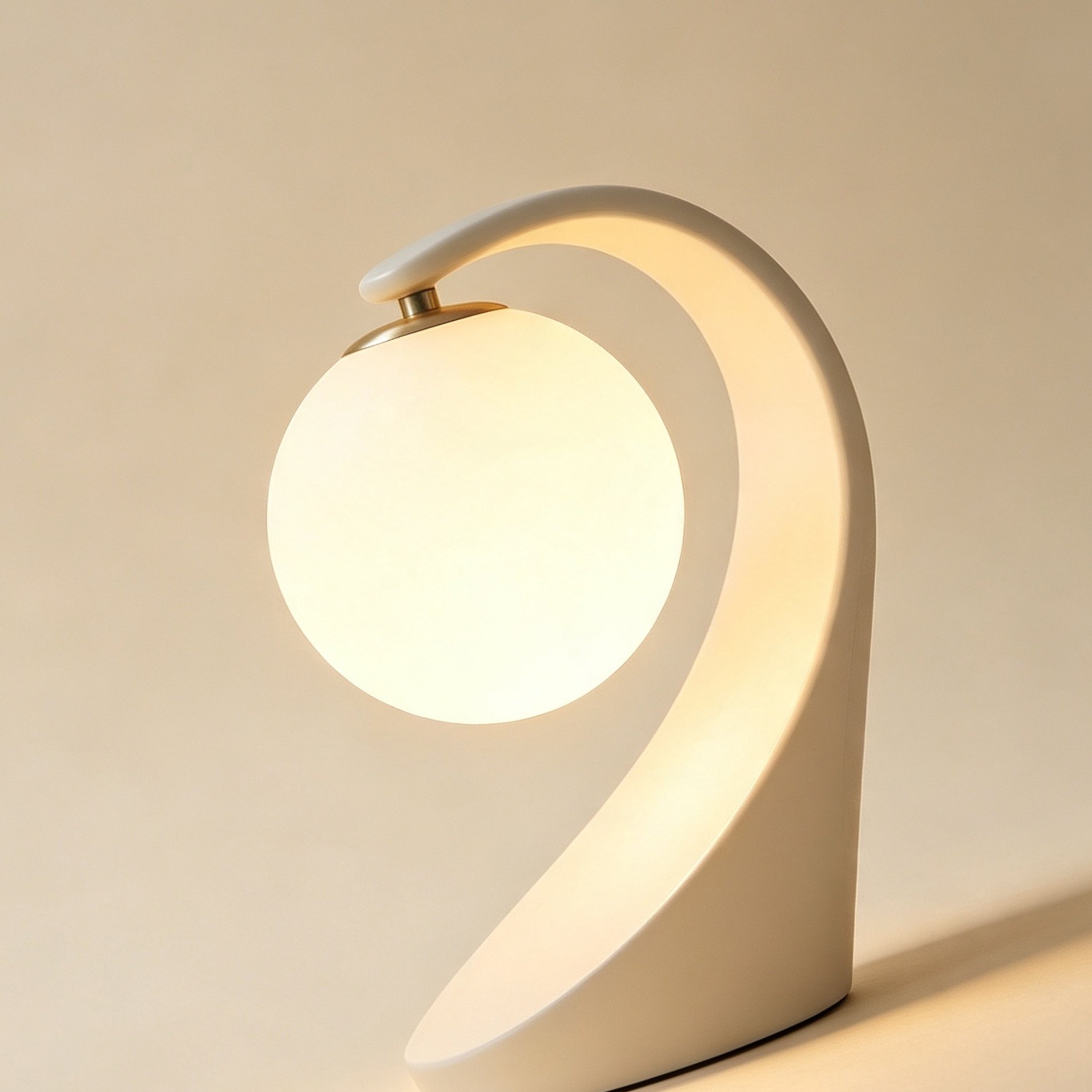 C-shaped crescent bedside lamps (3 pieces)