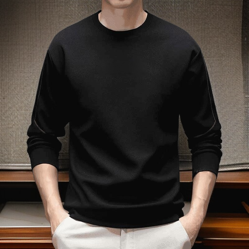 Sudadera versátil de boutique, lujosa, asequible y moderna con cuello redondo