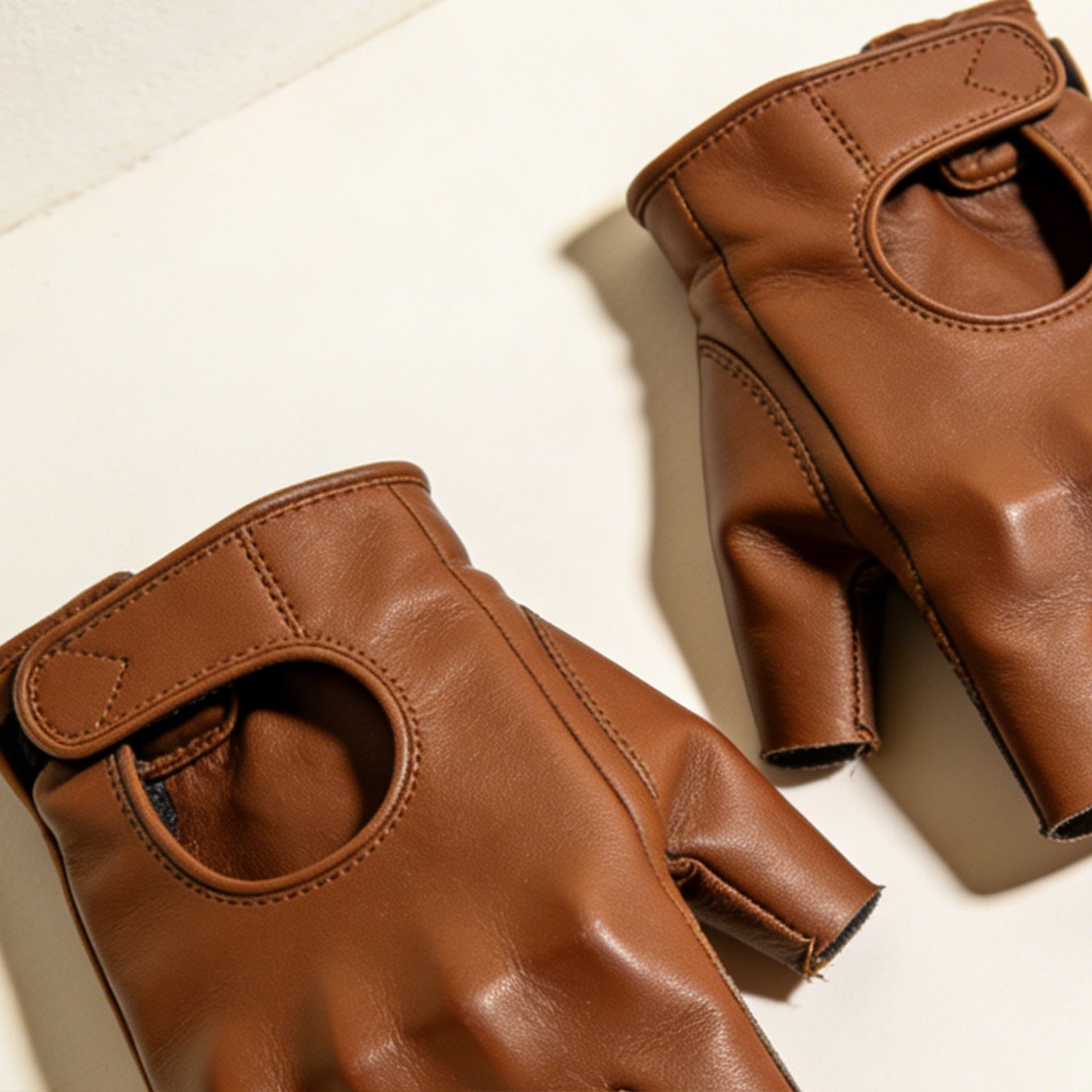 露指防滑手套正面展示