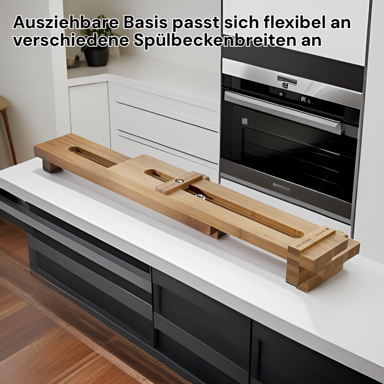 Rutschfester Schleifsteinhalter aus Massivholz, geeignet für Spülbecken mit ausziehbarer Basis