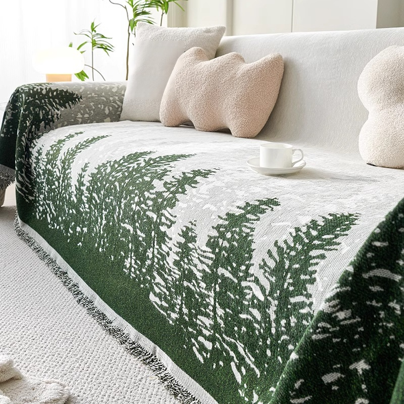 シニールの四季折々のソファタオル