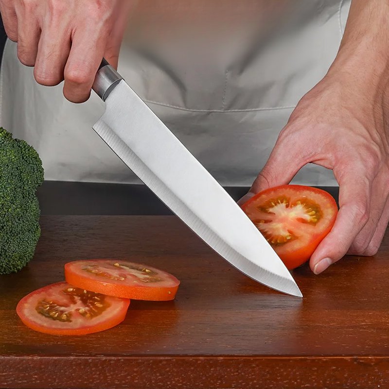 Cuchillo de cocina de corte de anillo de acero