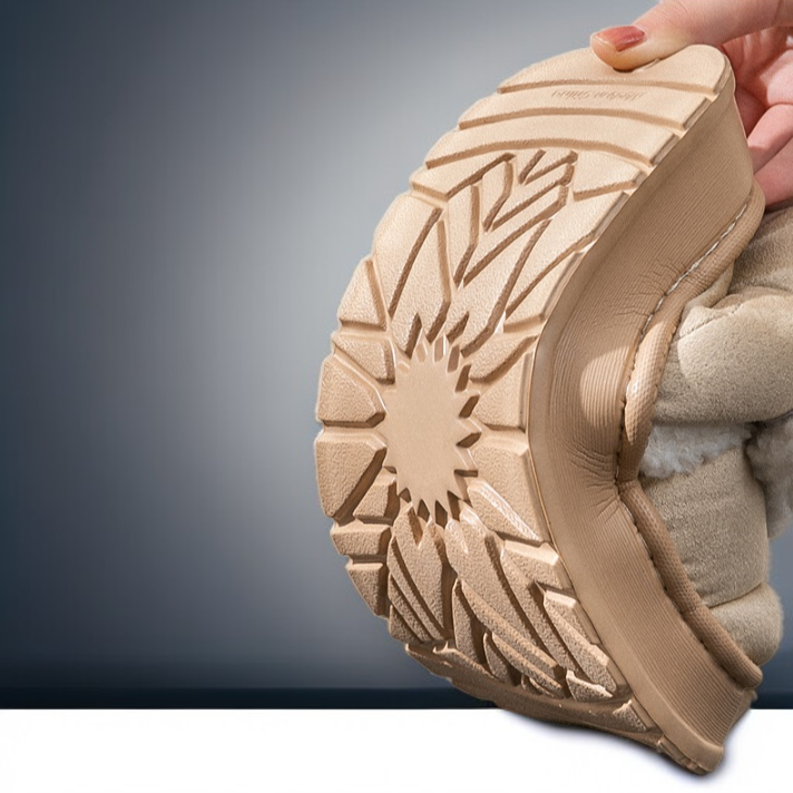 플리스 안감이 있는 스노우 부츠, 매우 두껍고 미끄러지지 않으며 따뜻함