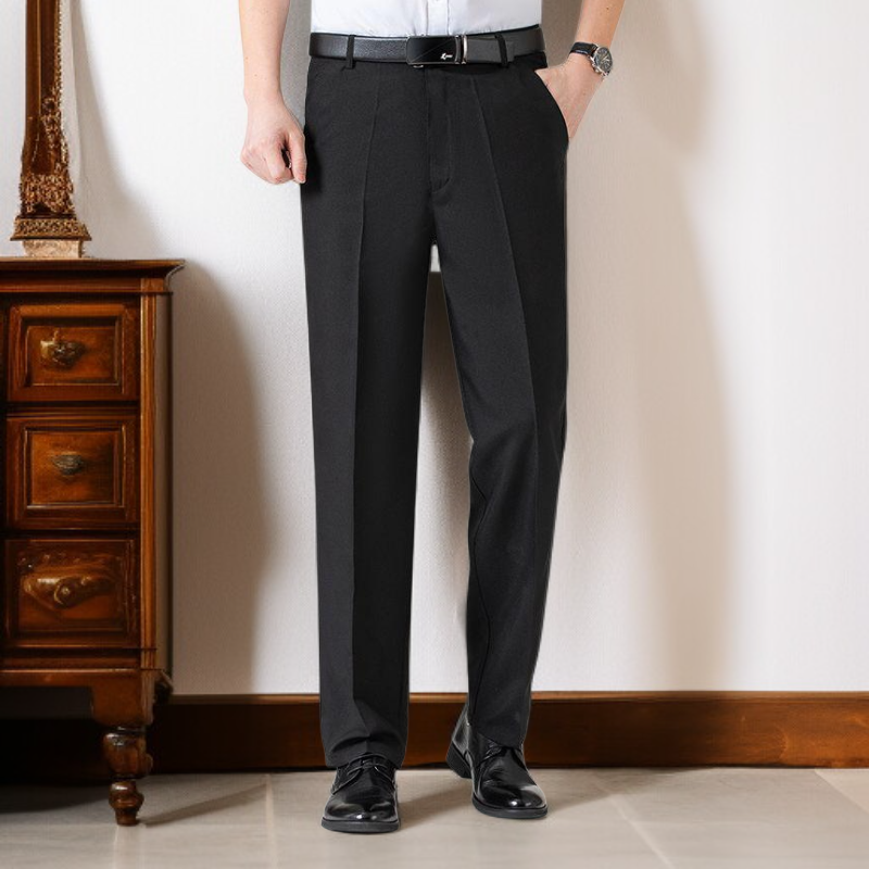 中高年の夏の氷の絹の通気性の男性のカジュアルなズボン ルーズフィッティングパパパンツスーツパンツメンズカジュアルパンツ