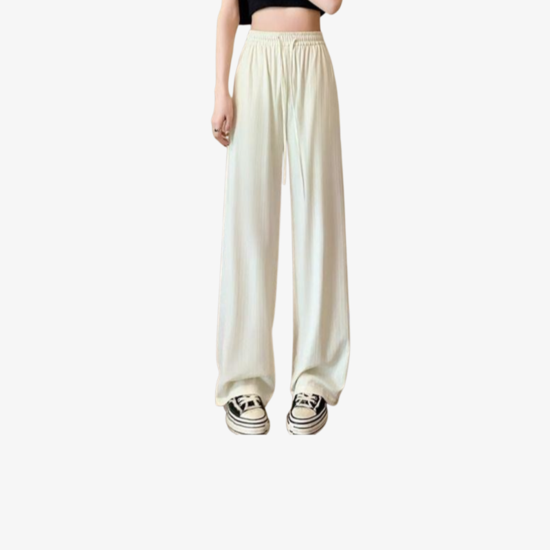 쿨 와이드 팬츠 여 여름 얇은 신상 모기기피 자외선 차단 일자 캐주얼 작은 키 쿨링 팬츠