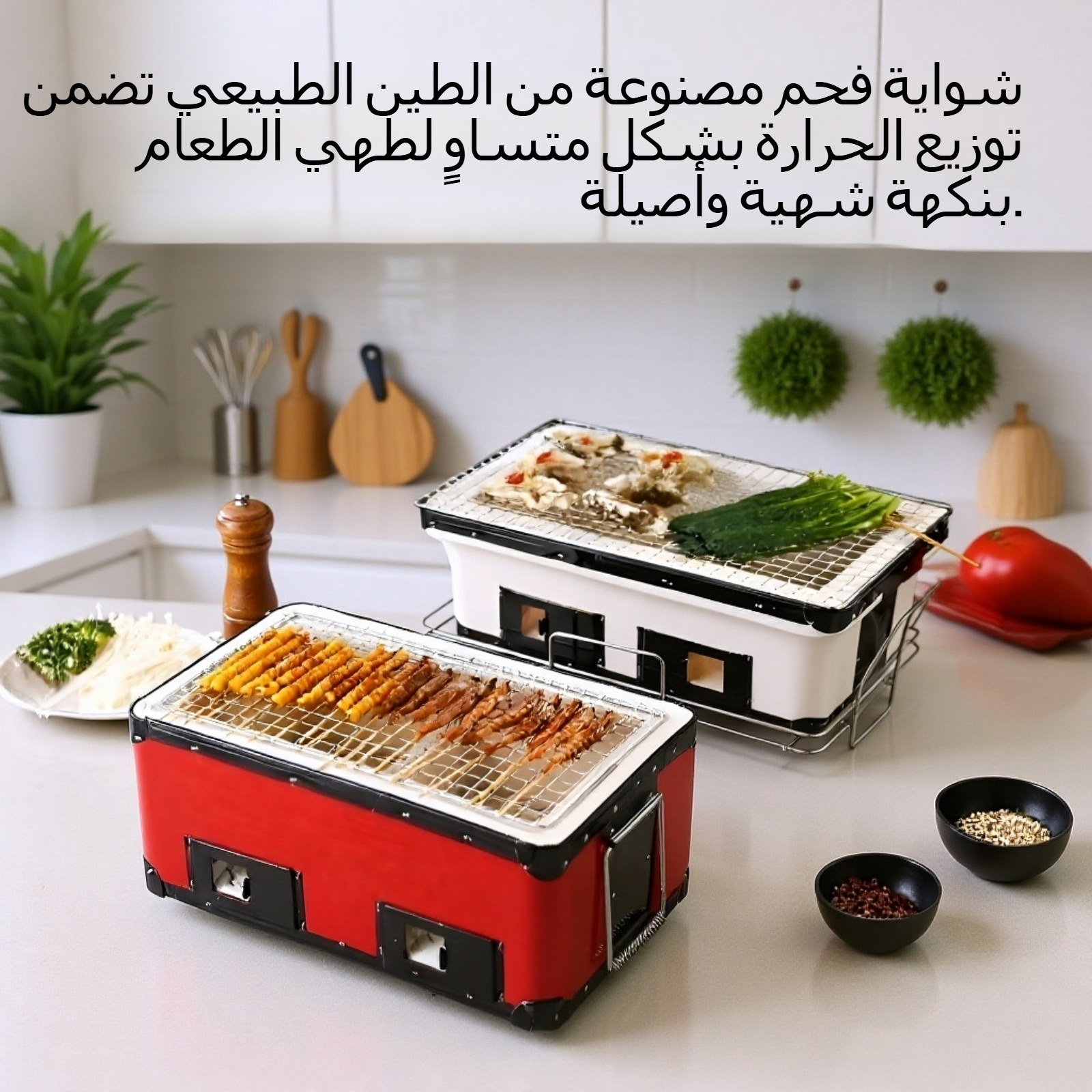 شواية فحم من الطين