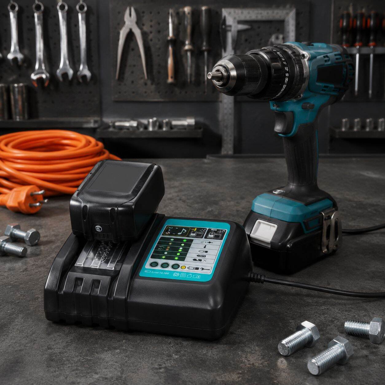 Effizientes Ladegerät kompatibel mit Makita 18V Li-Ionen-Akku