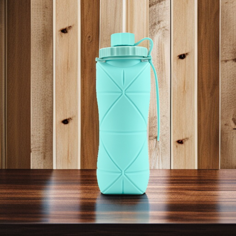 휴대하기 편리하고 고온에 강한 실리콘 접이식 물병
