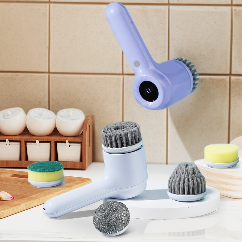 Type-C rechargeable multi-function wireless electric cleaning brush