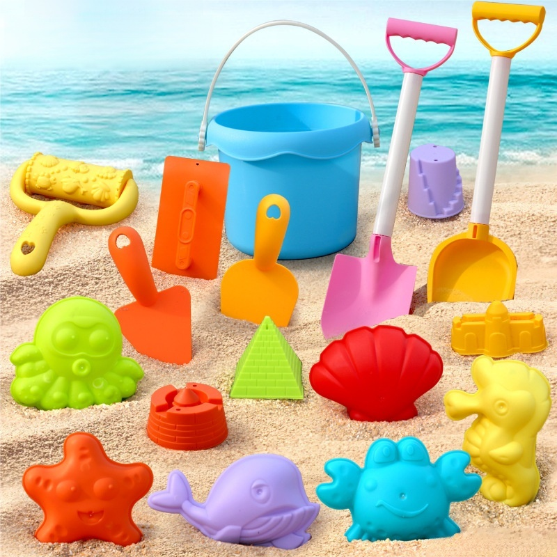 Beach Sand Play Tools Set with Bucket and Shovel