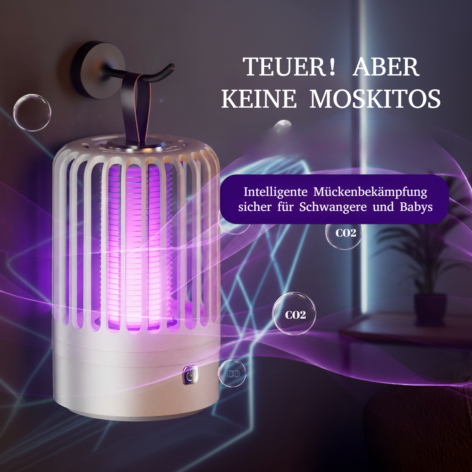 Tragbare und wiederaufladbare Mückenlampe
