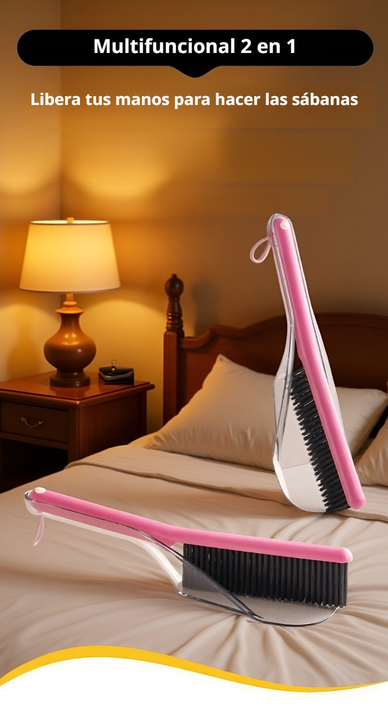 Cepillo y elevador de cama 2 en 1 operable con una sola mano