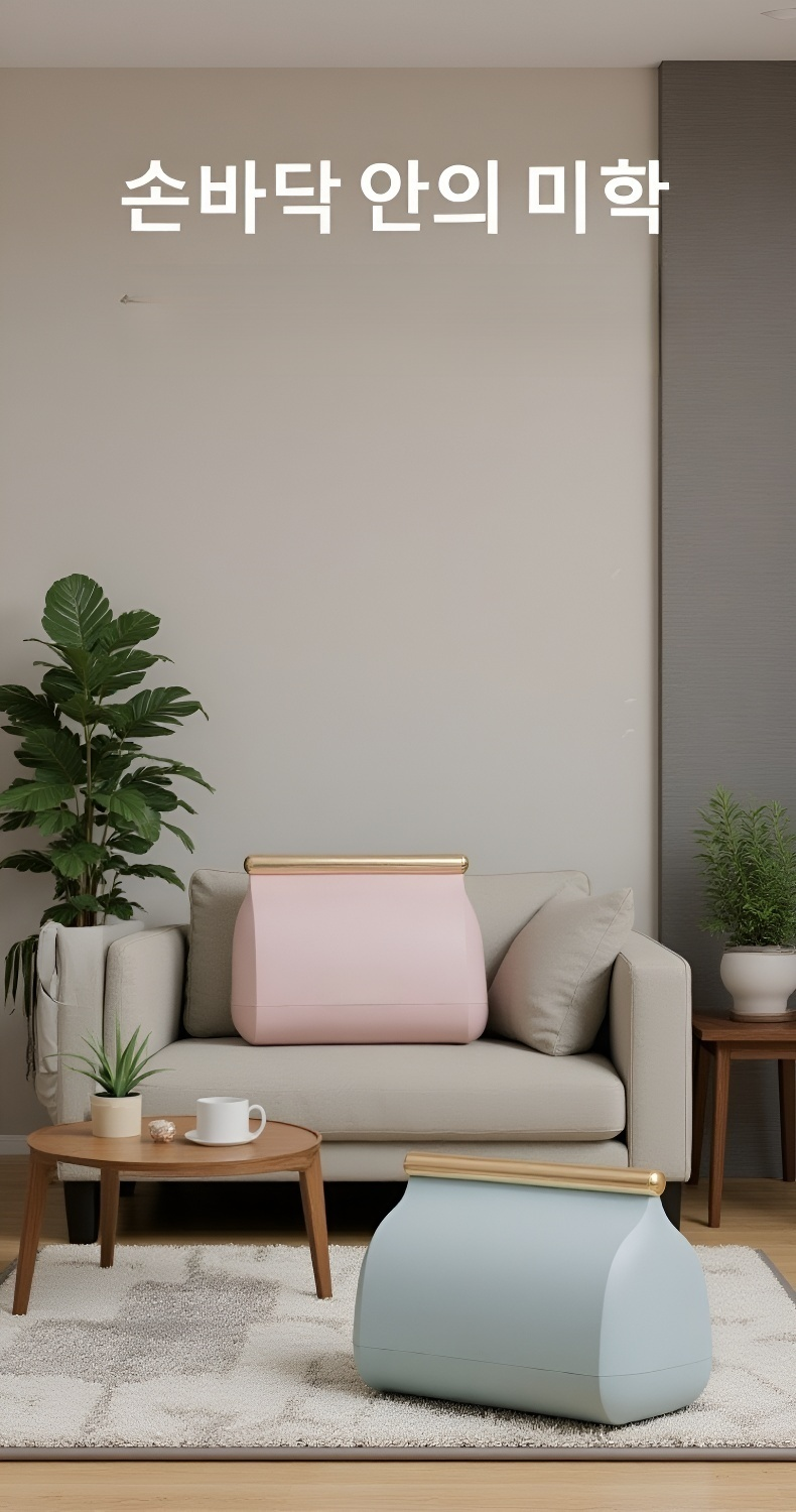 세척 가능한 먼지 롤러 물로 세척하는 모습