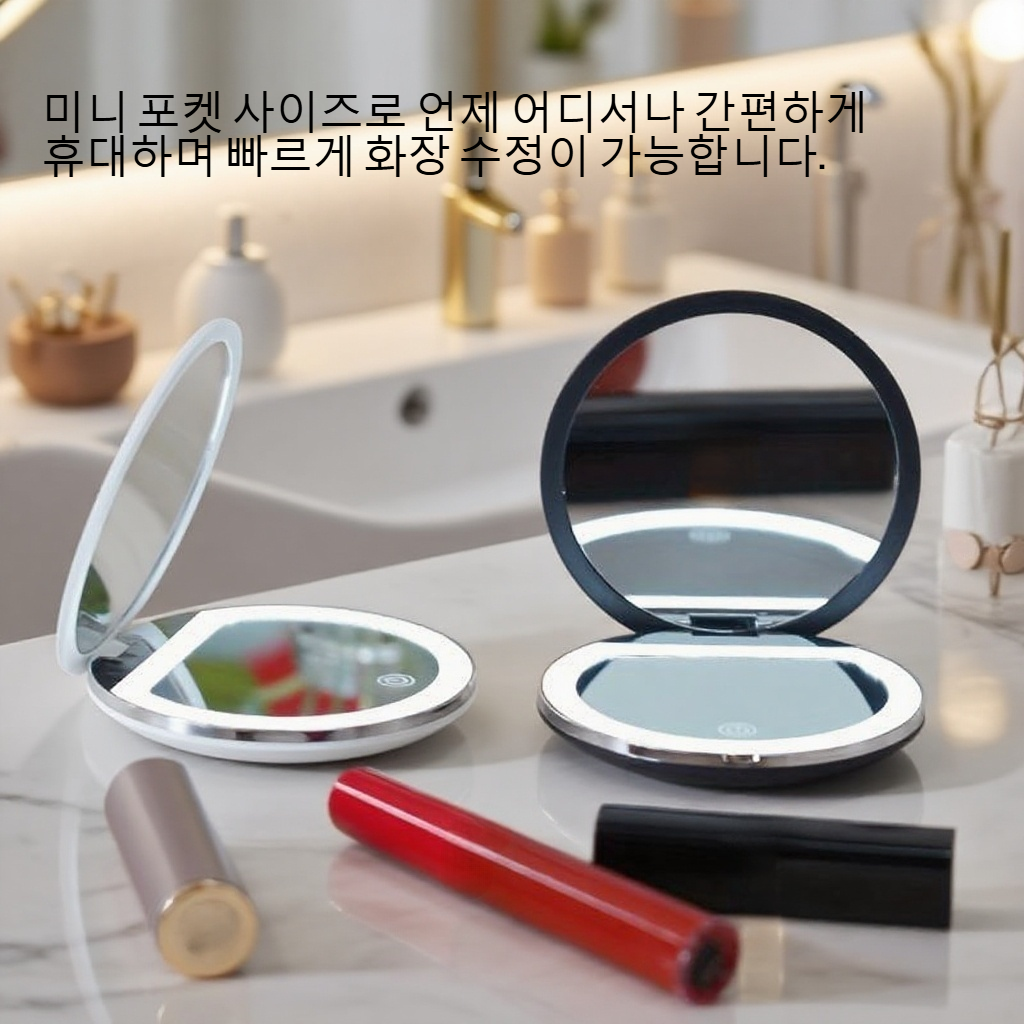 미니 포켓 양면 화장 거울