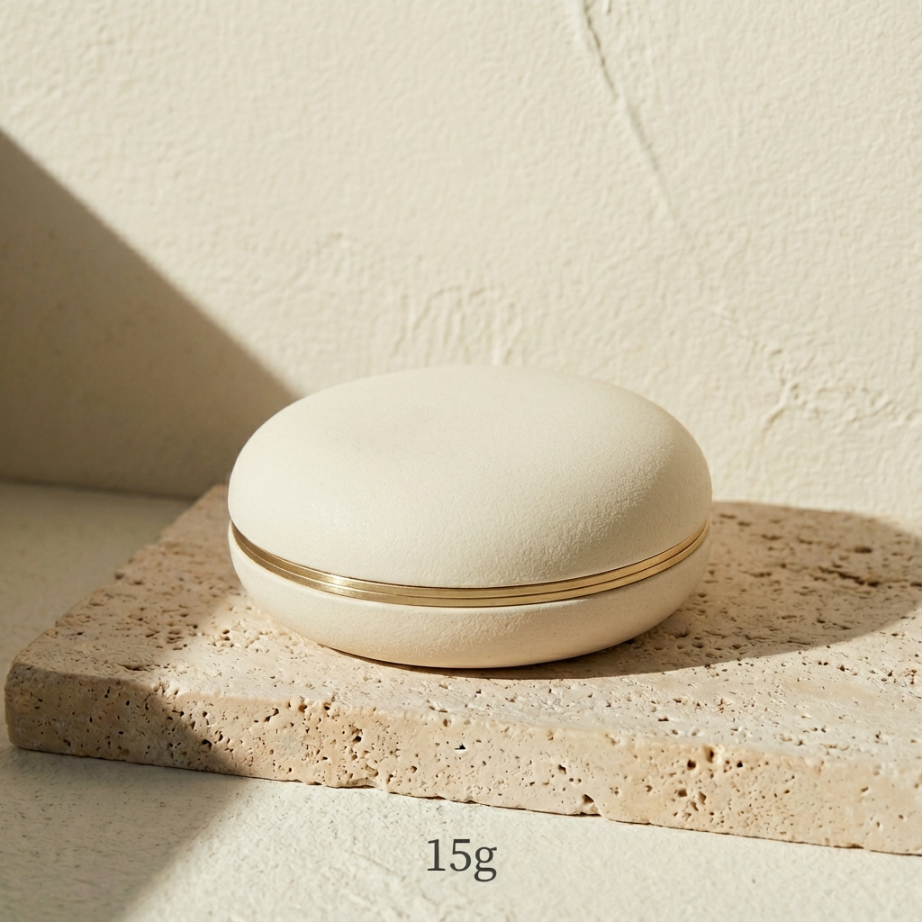  กล่องแป้งพร้อมพัฟสำรองเปลี่ยนได้