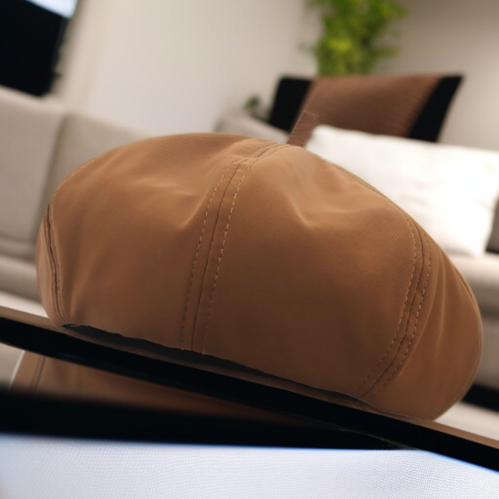 和風マットレザーの秋冬用ペインターハット（女性用）