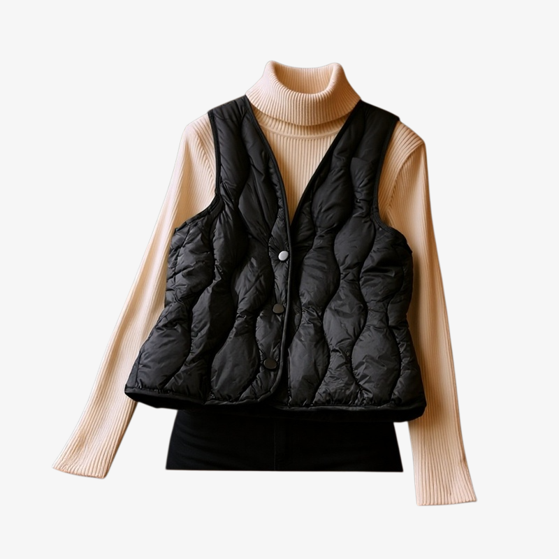 新しい冬スタイルの女性のダウンシルクベスト、軽量で暖かいフリースベスト、ショートベスト、インナーレイヤー
