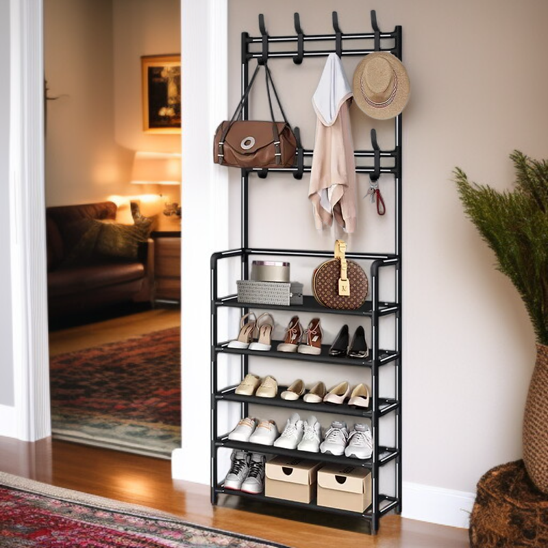 رف تخزين أرضي لتنظيم الأحذية والحقائب