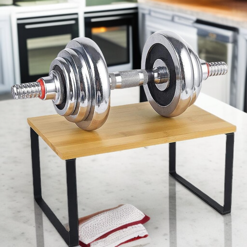 이층 스택형 주방 철제 양념 보관 선반 