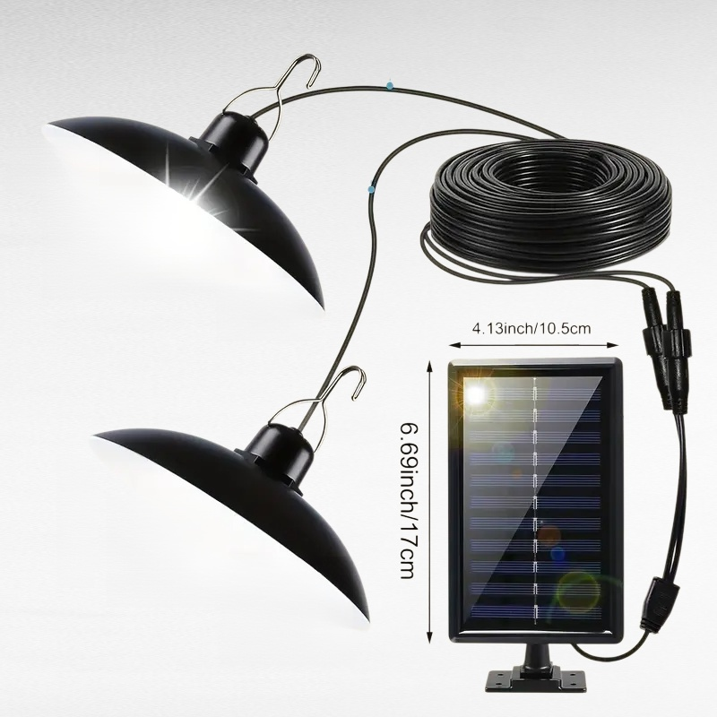  Foco solar IP65 para terraza y balcón, encendido/apagado automático