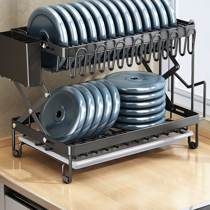 Tabletop Bowl and Plate Storage Rack