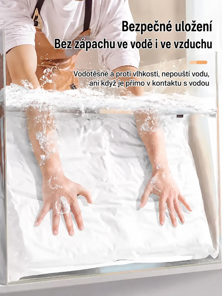 Zesílený 3D samouzavírací úložný vak bez nutnosti odsávání vzduchu
