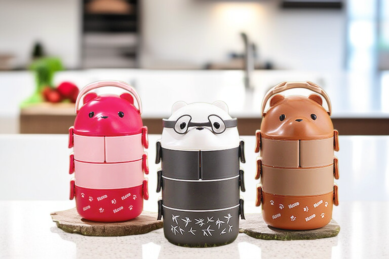 Multi-compartment bento box for healthy meal prep