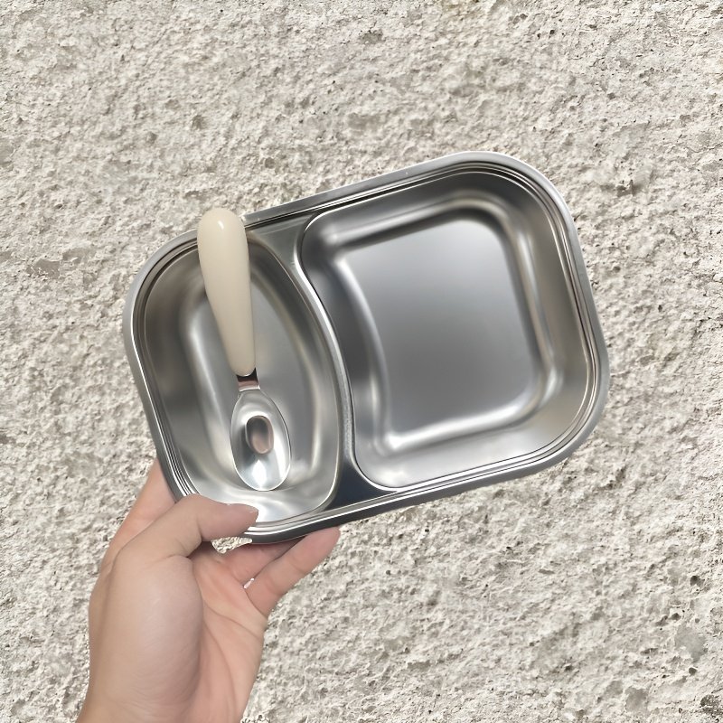 Caja de cubiertos de acero inoxidable dividida