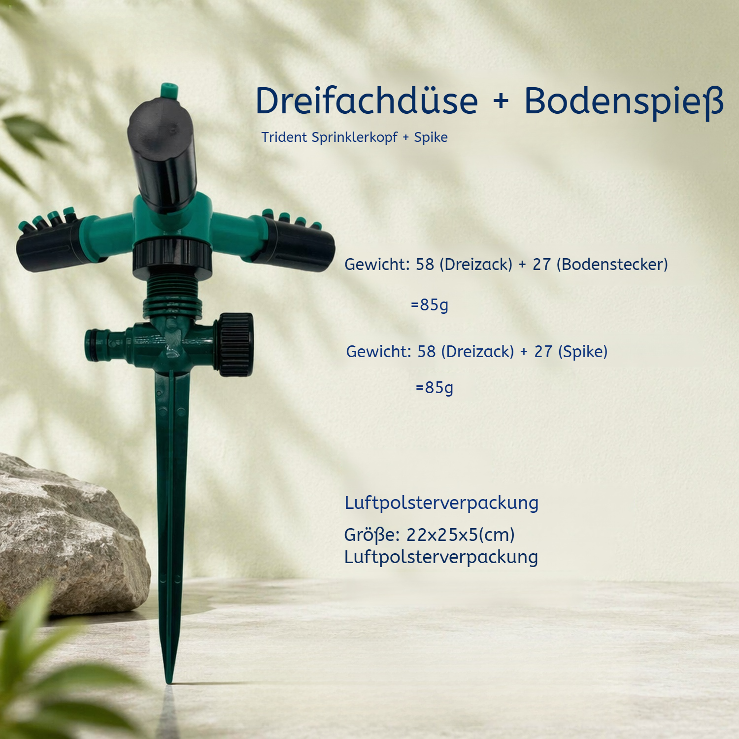 Einfache Installation des automatischen Bewässerungssprinklers