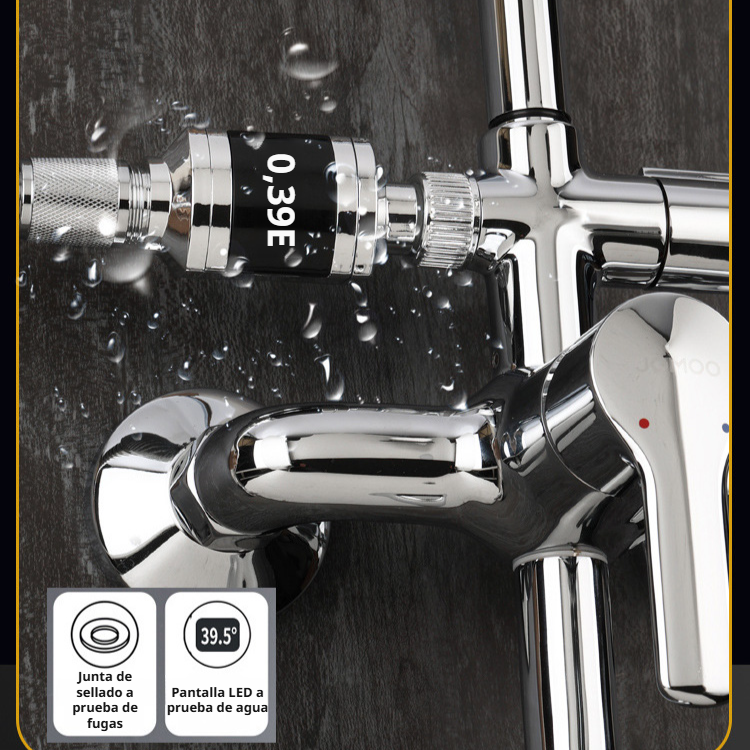 Grifo de ducha con indicador de temperatura para la regadera