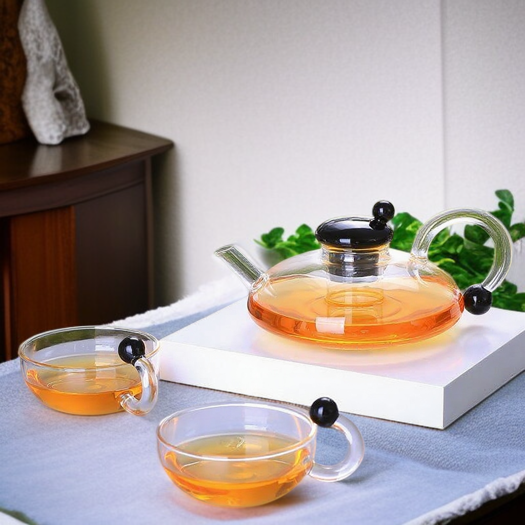 Thickened borosilicate glass teapot