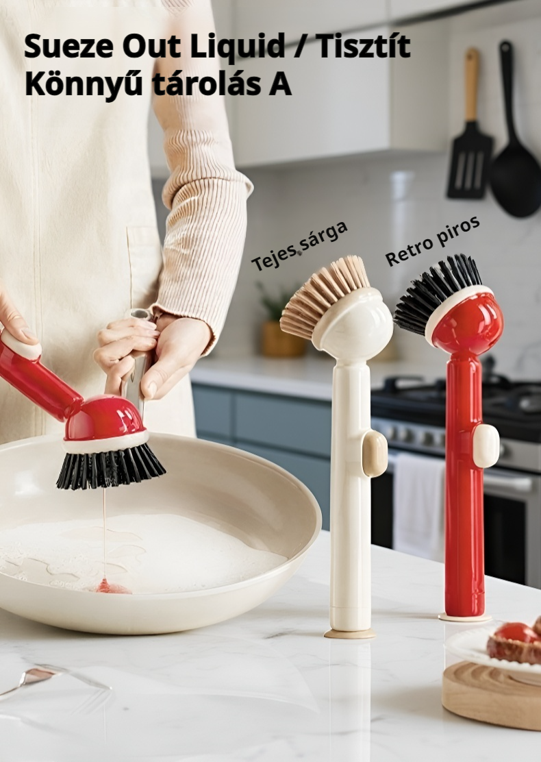 Tartós sörtékkel rendelkező mosókefe