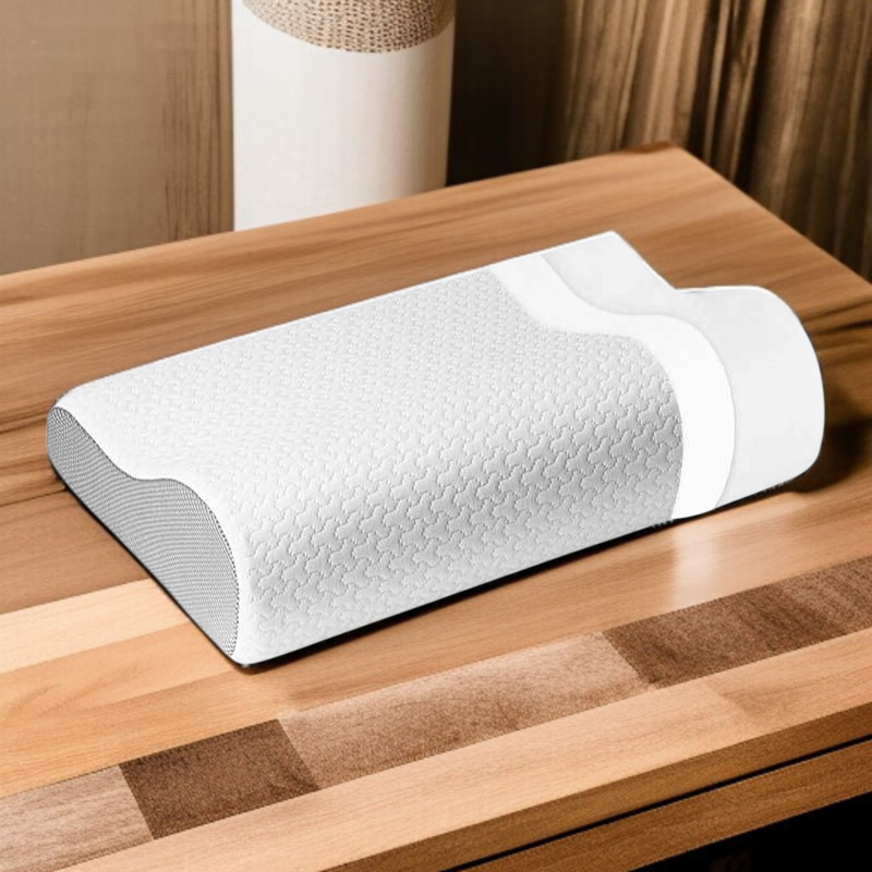 横向き寝用低反発枕 メモリーフォーム枕 頸椎保護 ネックピロー 寝心地抜群 低反発ネックピロー