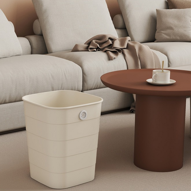 奶油風家用大容量客廳方形垃圾桶高級感衛生間收納紙篓