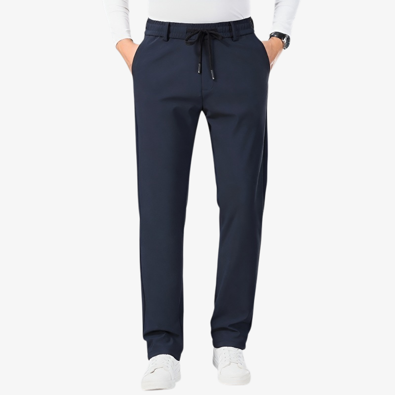 Pantalones deportivos de hombre gruesos y elásticos para otoño e invierno, corte recto y forro polar