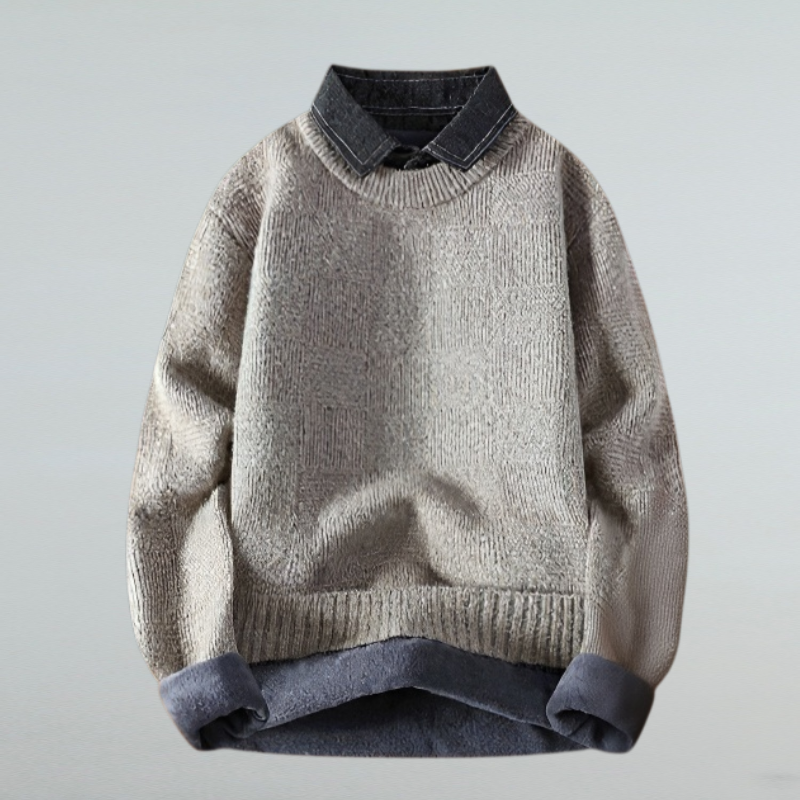 冬に厚手のおしゃれなベルベットベースセーター