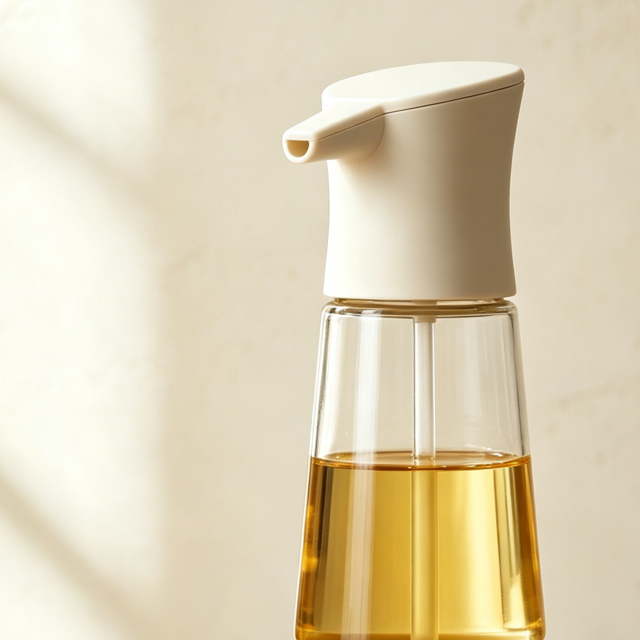 Set of 6 glass oil bottles for kitchen use