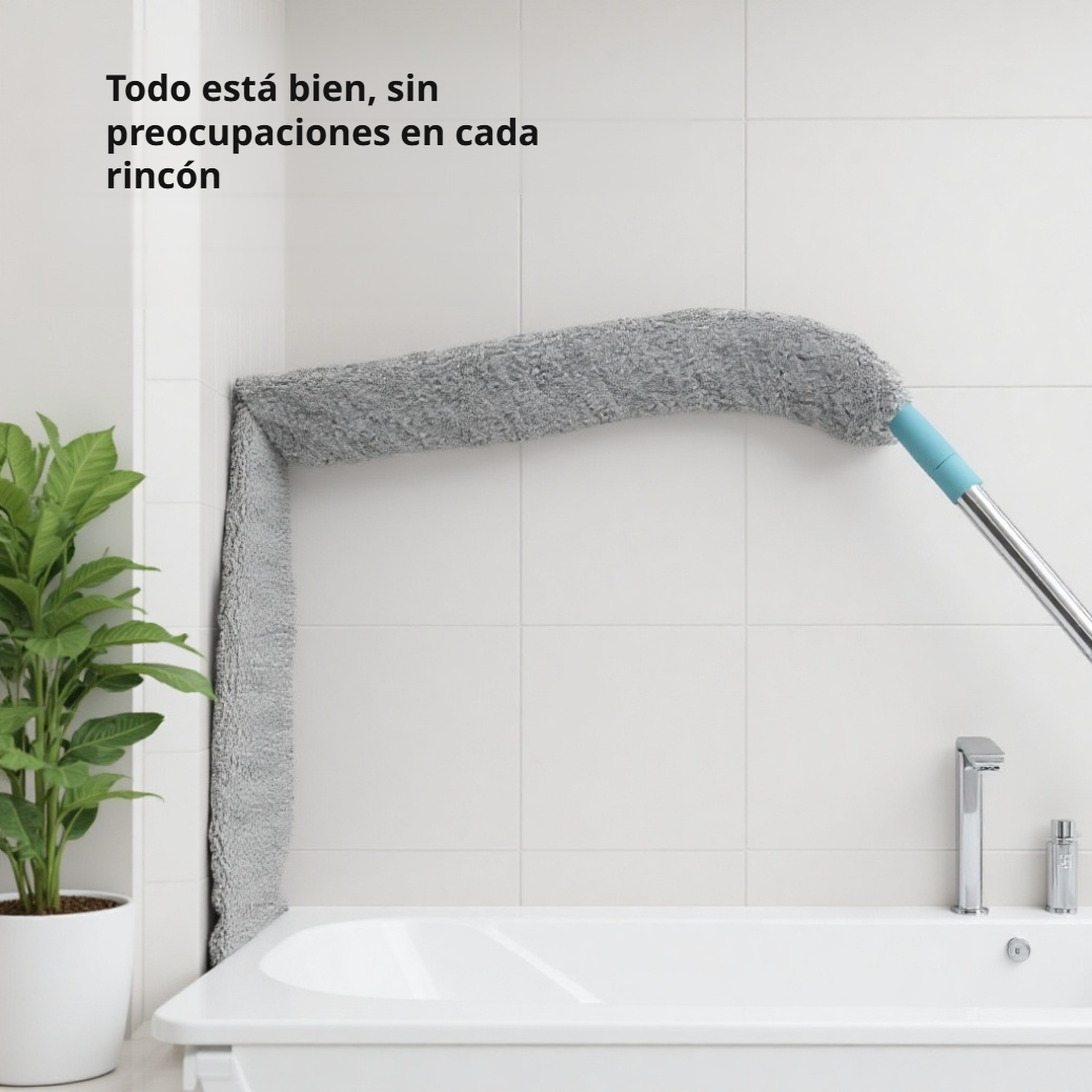 Cepillo largo ajustable para polvo, especial para limpiar debajo de muebles