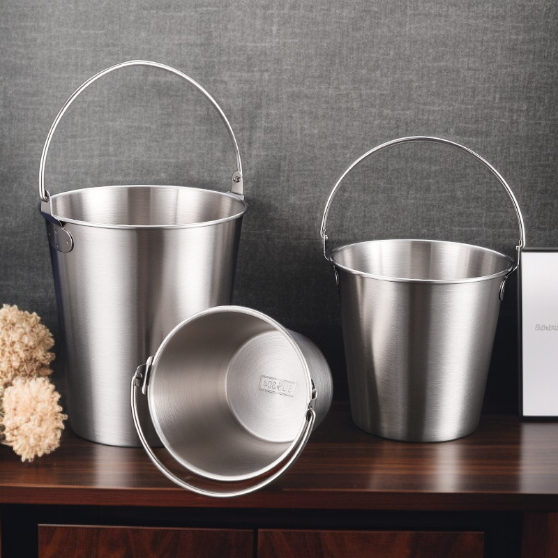 손잡이가 있는 스테인리스 스틸 아이스 버킷