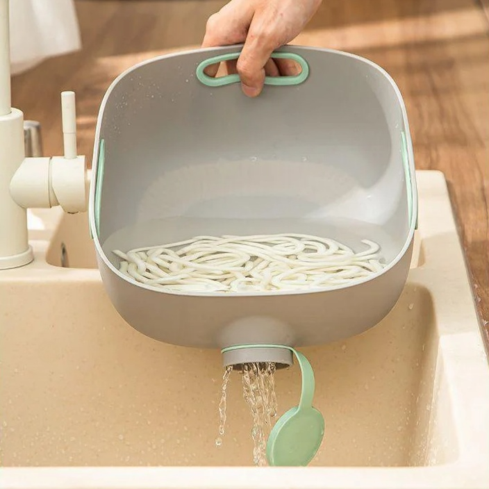 Colador y escurridor para lavar verduras, cesta para enjuagar y filtrar agua