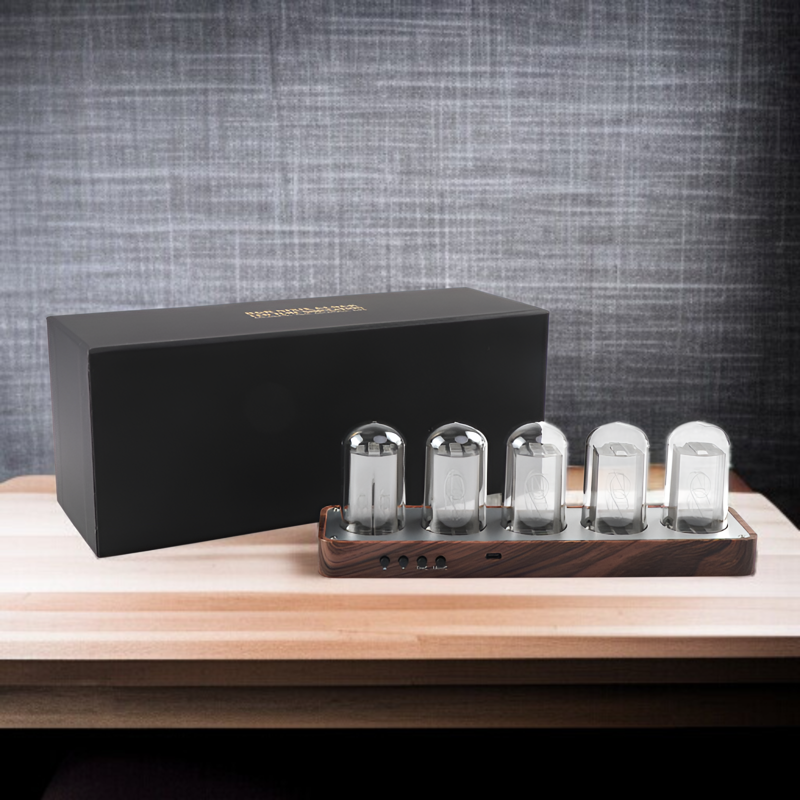 エレクトロニクス輝光管風目覚まし時計 組み立て不要 タイマー機能 ネットワーク同期