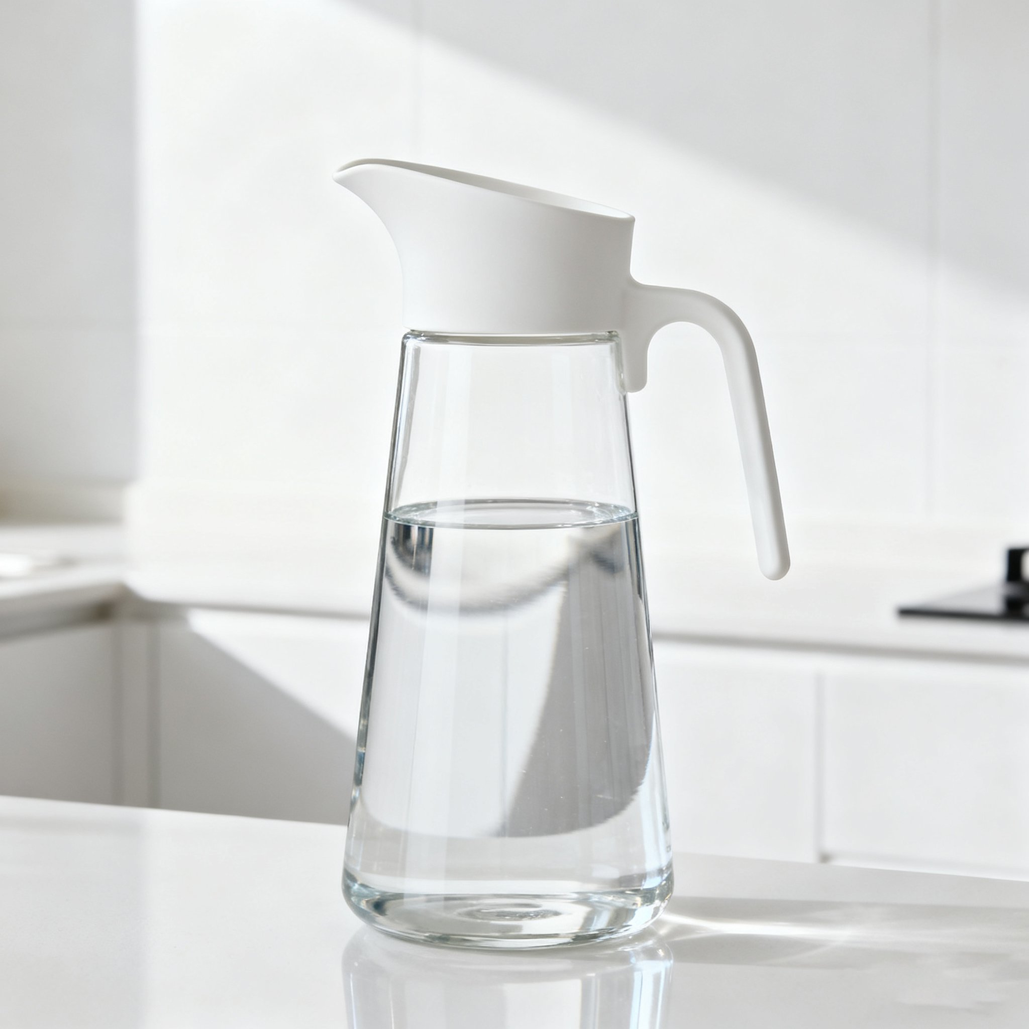 투명 유리 주전자 전체 이미지