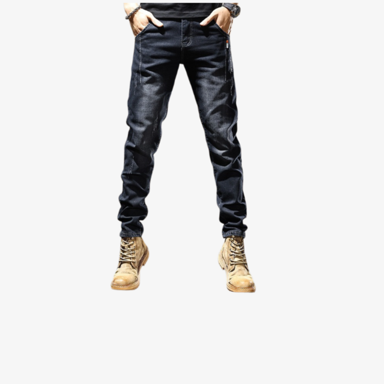 남자 슬림 작은 발바지 춘추 스판 청바지 남자 스판 작은 발바지 춘추 캐주얼 바지