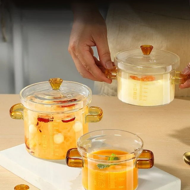 Olla de cristal para guisar