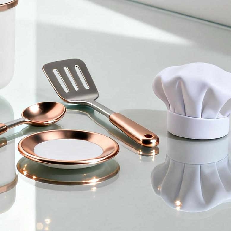 Kit de utensilios de cocina de juguete en miniatura