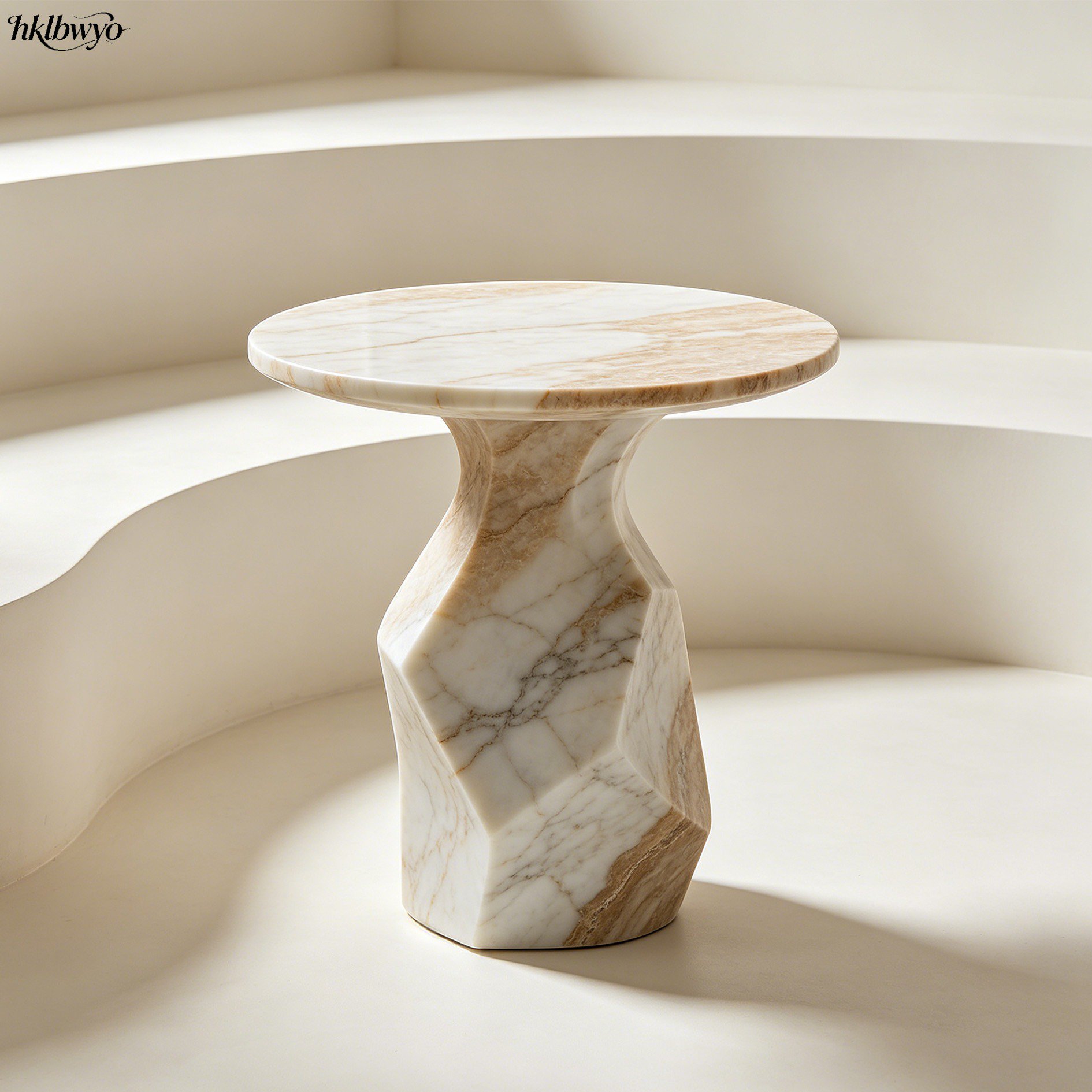 Modern marble side table with elegant design