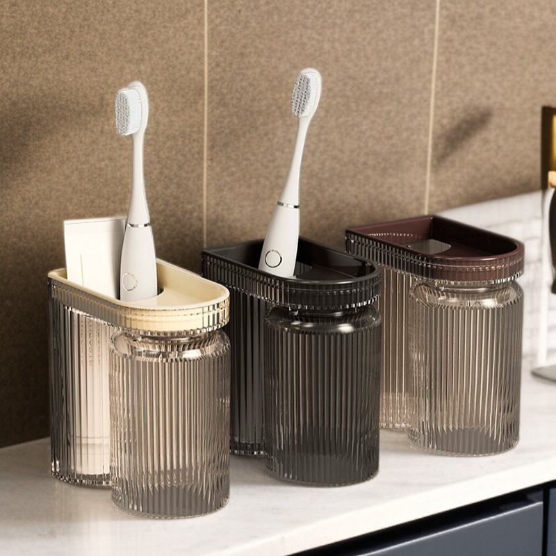 Wall-mounted Mouthwash Cup Toothbrush Holder for Electric Toothbrush