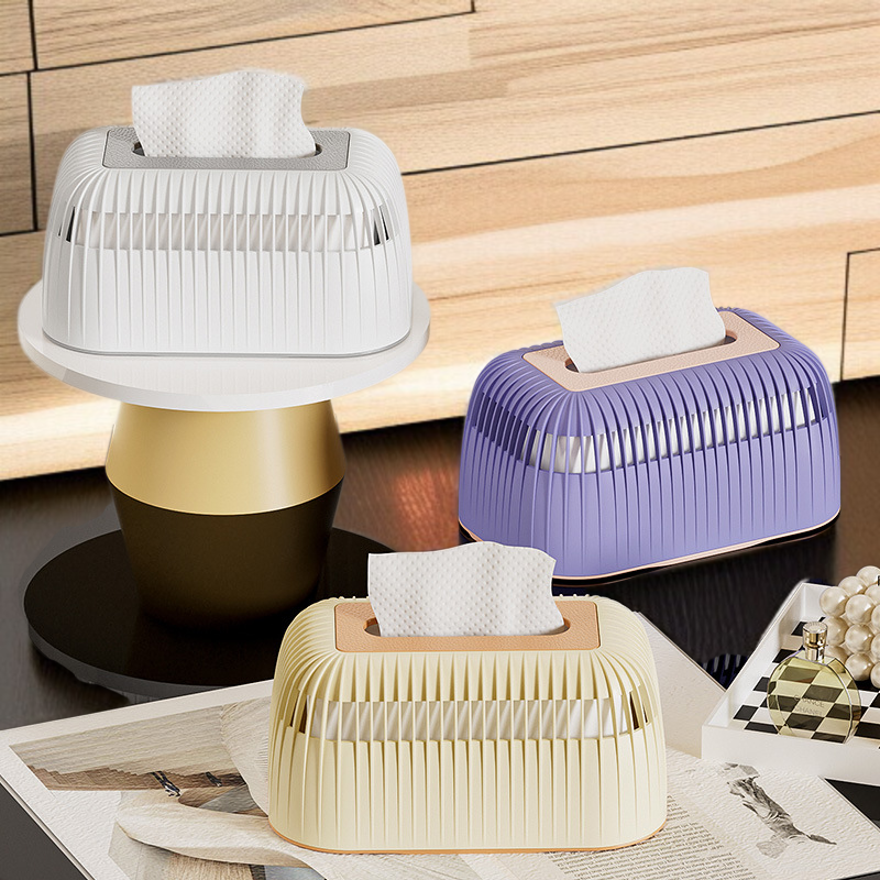 ホームデスクトップティッシュボックスリビングルームプレミアムライト高級紙箱高値シンプルなプラスチックのコーヒーテーブルの紙箱